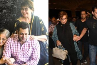 Salman Khan with Salim Khan and Helen