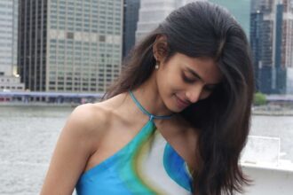 Bhavitha Mandava walking international runway