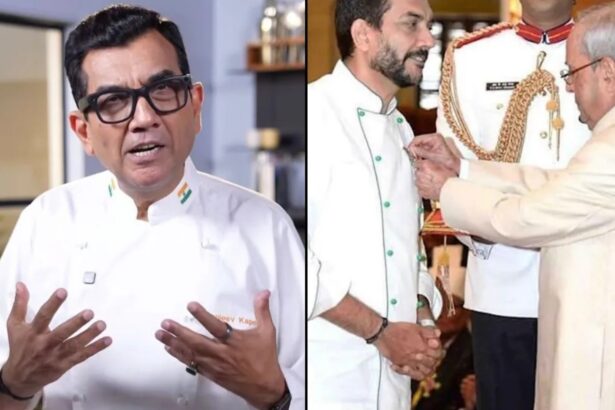 Sanjeev Kapoor Padma Shri ceremony chef uniform