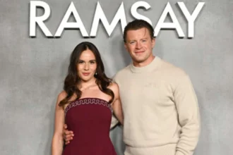 Holly Ramsay and Adam Peaty celebrating pregnancy announcement as they prepare to welcome their first child