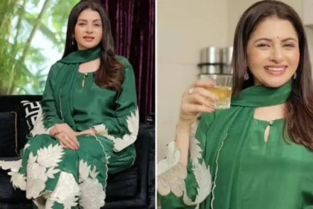 Bhagyashree sharing wellness tips about mulethi herbal drink recipe for PCOS natural symptom management
