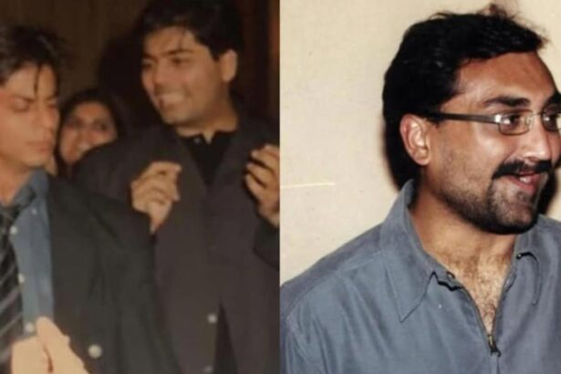Karan Johar with Shah Rukh Khan and Aditya Chopra in throwback photographs shared on Guru Purnima.