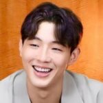 Ji Soo during promotional activities for River Where the Moon Rises before his departure from the drama