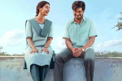 Dulquer Salmaan and Pooja Hegde in the first-look poster of Sri Sri