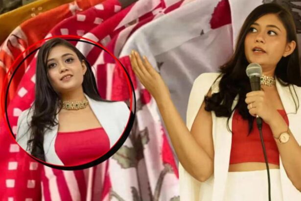 Fashion entrepreneur Nishtha Rawat with contemporary ethnic clothing from her brand Nehfi