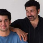 Sunny Deol and Karan Deol at the trailer launch event of Batwara 1947.