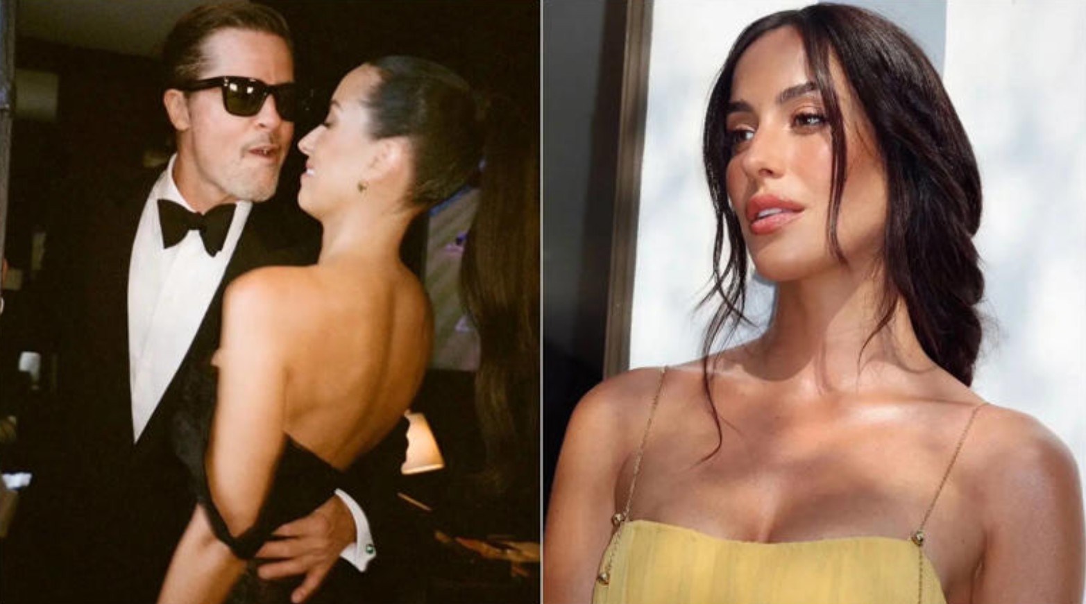 Brad Pitt and Ines de Ramon attending a celebrity event together