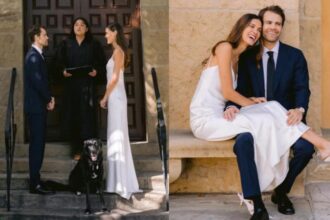 Paul Wesley and Natalie Kuckenburg at their intimate wedding ceremony in July 2026