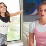 Model wearing layered tops showcasing the two-tops summer fashion trend