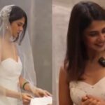 Jennifer Winget during a bridal gown fitting session
