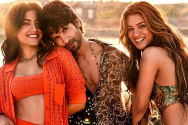 Kriti Sanon, Shahid Kapoor and Rashmika Mandanna in Cocktail 2 during its successful box office run