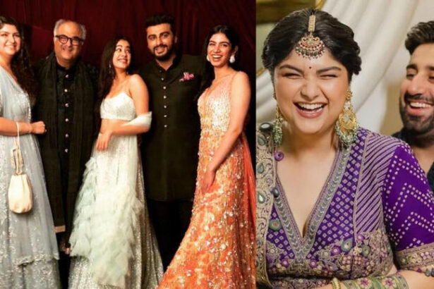 Anshula Kapoor and Rohan Thakkar during their engagement celebrations ahead of their wedding