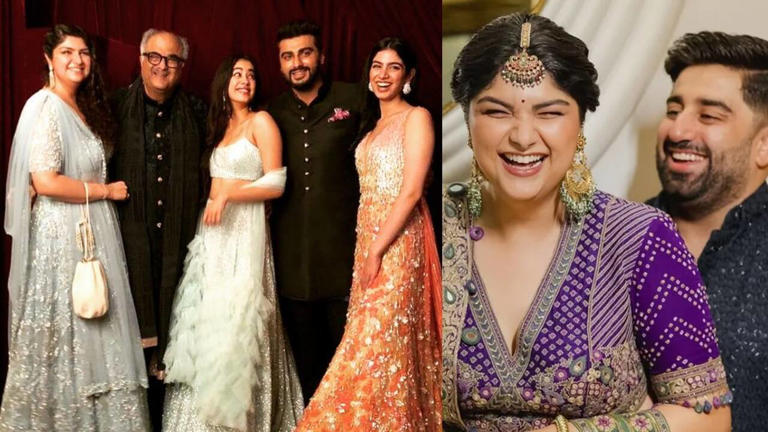 Anshula Kapoor and Rohan Thakkar during their engagement celebrations ahead of their wedding