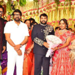 Chiranjeevi Pawan Kalyan and Venkatesh attend Meher Ramesh daughter wedding