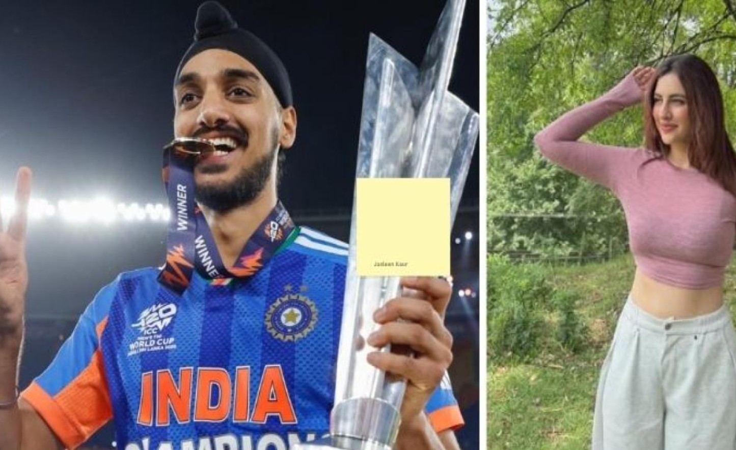 Indian cricketer Arshdeep Singh and Punjabi actress Samreen Kaur during separate public appearances.