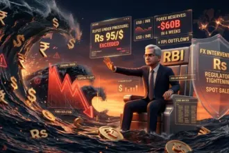 Indian rupee and US dollar banknotes placed side by side