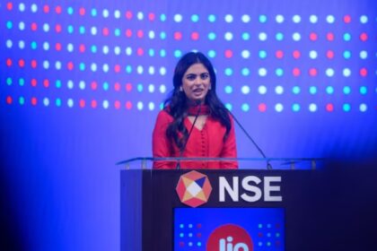 Ambani family members attending Jio Platforms’ listing ceremony in Mumbai