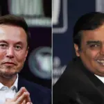 Elon Musk and Mukesh Ambani in a report about Starlink and Jio competition in India