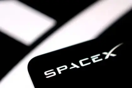 SpaceX Falcon 9 rocket launching as the company expands its Starlink satellite internet and AI businesses.