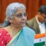 Finance Minister Nirmala Sitharaman speaking at an event